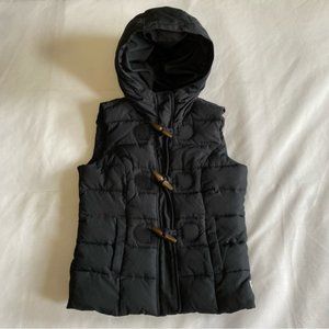 Abercrombie & Fitch Kids Black Puffer Winter Jacket Vest Hoodie Girl's Size XL